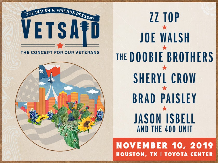 Joe Walsh & Friends Present VetsAid Houston Toyota Center